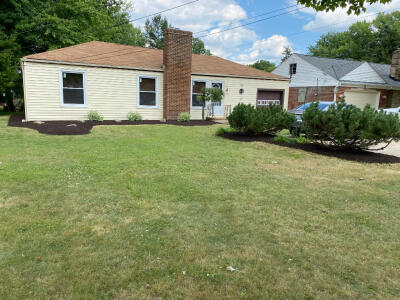 Cleaned up flower beds after Chestnut Landscaping removed a tree and several shrubs and installed new plants and mulch